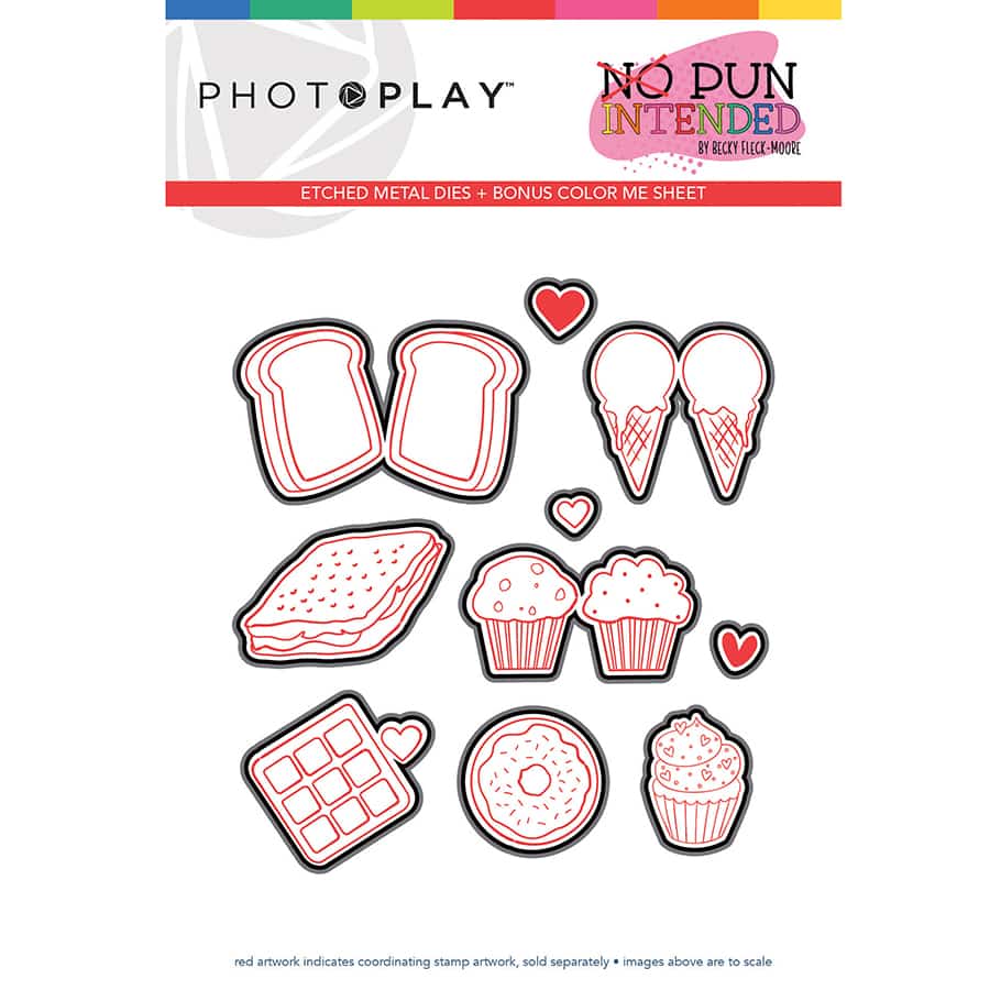 Photoplay Paper NPI9477 PhotoPlay Photopolymer Stamp-Fruits & Veggies No Pun Intended Multi
